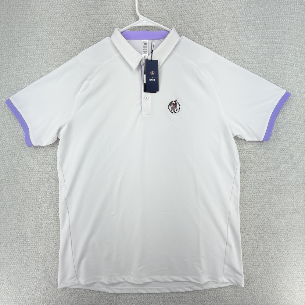 NEW UNRL Golf x Barstool Sports Polo Shirt Mens XL White Transfusion Tradition